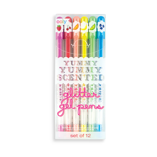Glitter Gel Pens - Yummy Yummy Scented Set Of 12