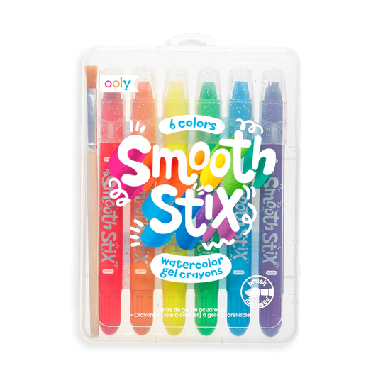 Watercolor Gel Crayons - Smooth Stix (Set Of 6)