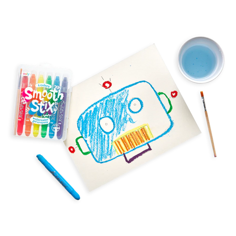 Watercolor Gel Crayons - Smooth Stix (Set Of 6)