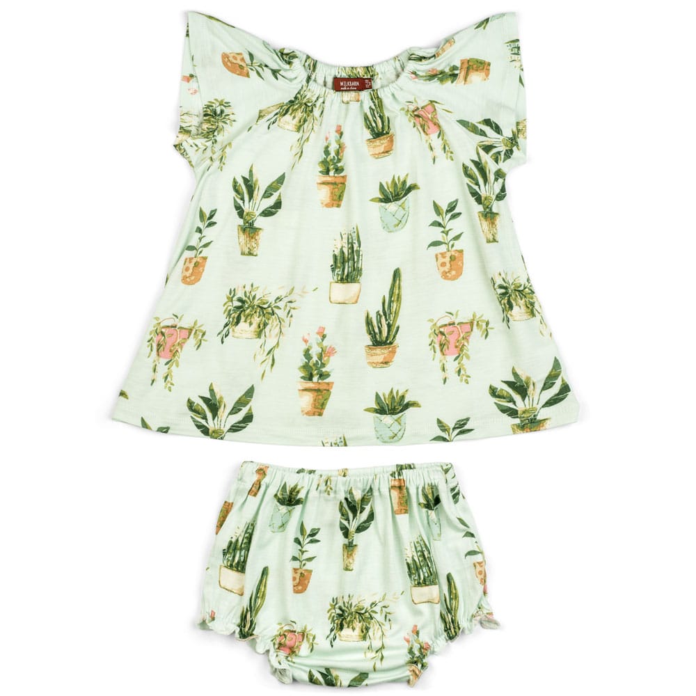 Vestido Campesino Con Bloomer - Plantas En Maceta