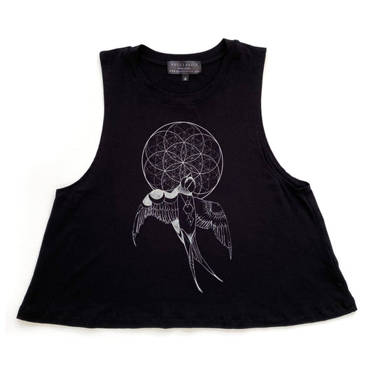 Tank (Crop) - Sparrow Black