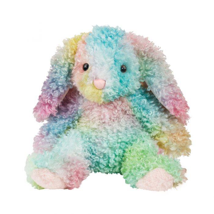 Stuffed Animal - Kaleidoscope Rainbow Curly Bunny