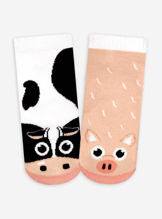 Socks (Kids) - Cow & Pig