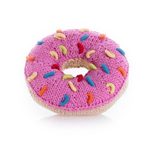 Yarn Rattle - Pink Donut