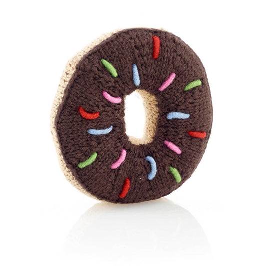 Yarn Rattle - Chocolate Yarn Donut