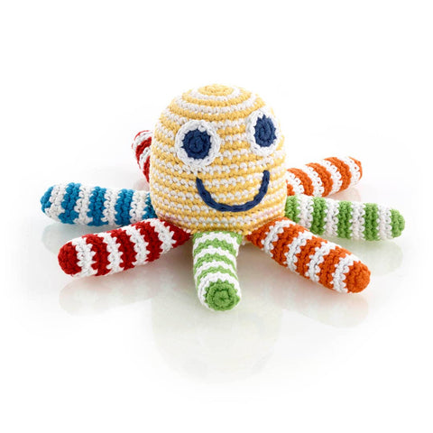 Yarn Rattle - Rainbow Octopus
