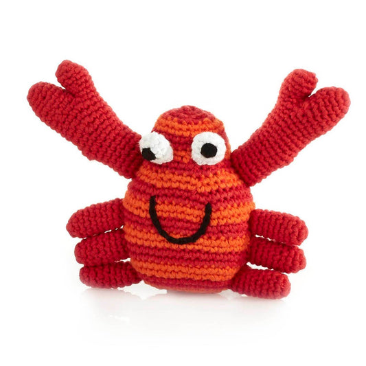Yarn Rattle Red Crab