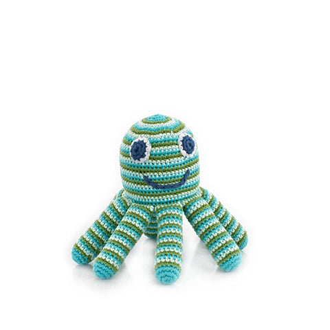 Yarn Rattle - Green Octopus