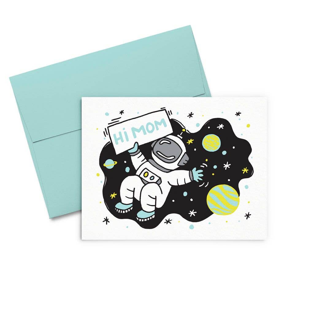 Greeting Card - Hi Mom Space