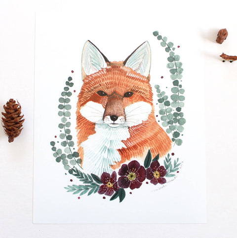 Art Print - Fox 8''x10"