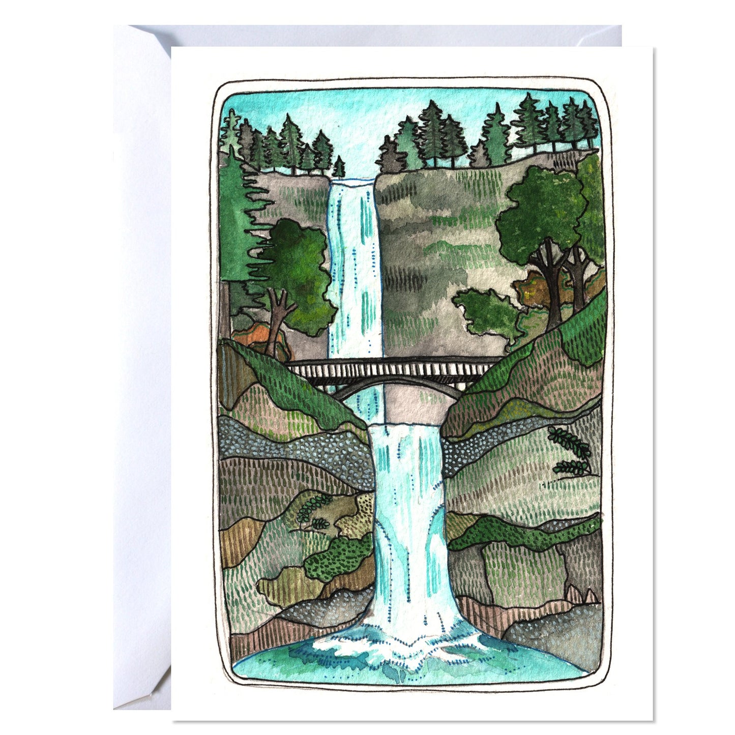 Art Card - Multnomah Falls