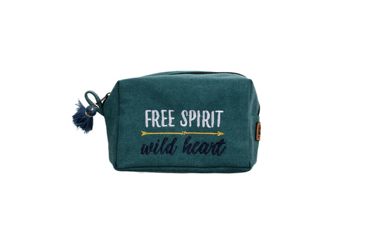 Pouch - Tasseled Zipper "Free Spirit, Wild Heart"