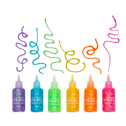 Glitter Glue - Rainbow Sparkle (Set of 6)