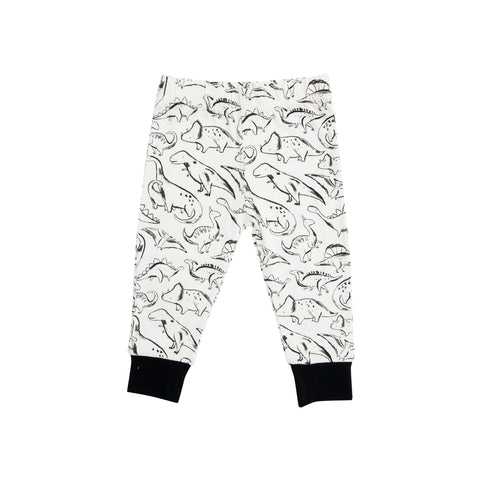 Last One - Size 8Y: 2 Piece Pajamas (Long Sleeve) - Black Dinos