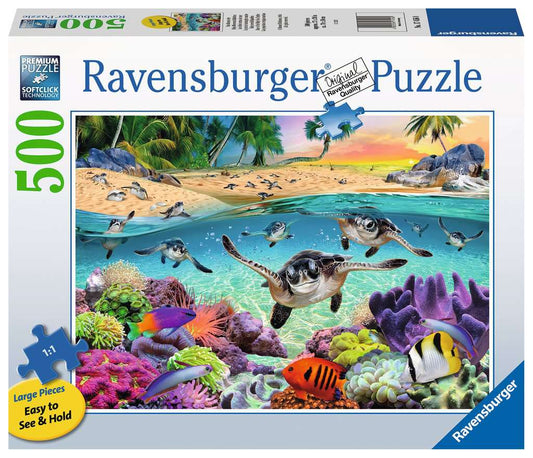 Puzzle (Large Format) - Race of the Baby Sea Turtles (500pc)