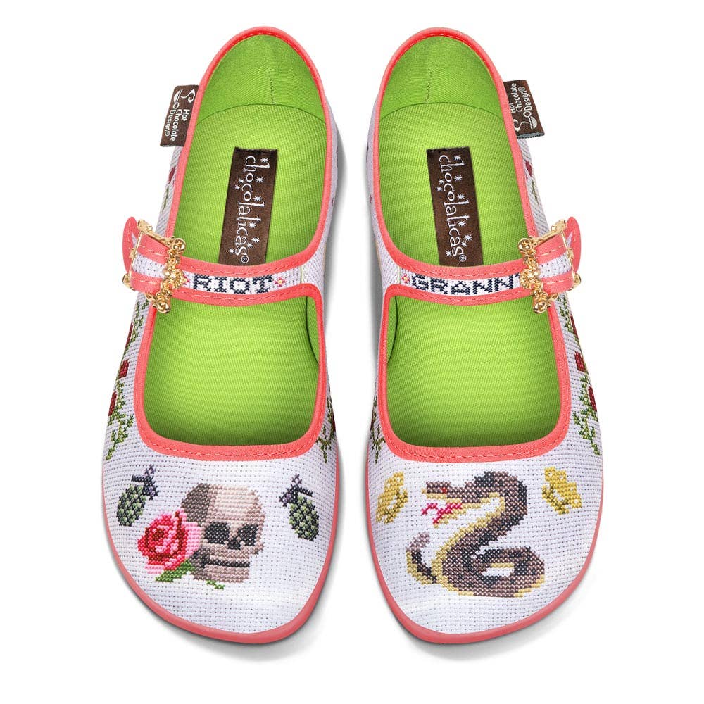 Women's Shoe - Chocolaticas® Riot Granny Mary Jane Flat