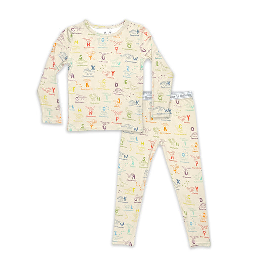 2 Piece Pajama (Long Sleeve) - Dino ABCs