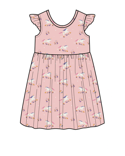 Vestido Twirl - Patines Unicornio