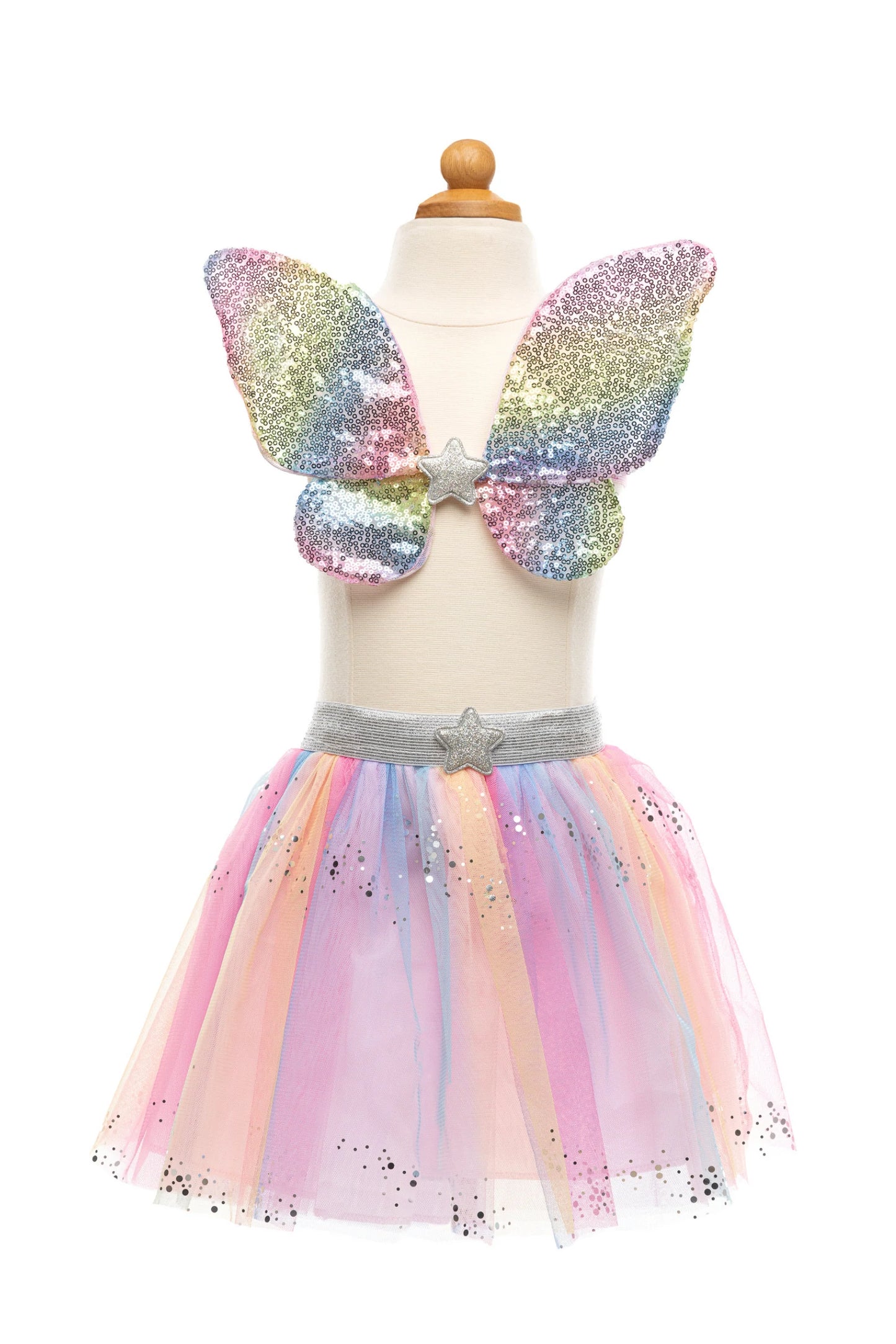 Dress Up - Rainbow Sequin Skirt, Wings & Wand