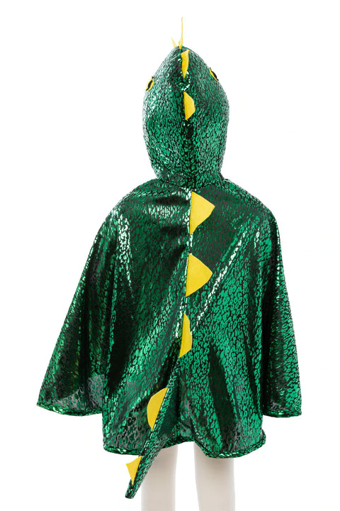 Dress Up - Dragon Cape with Hood Metallic Green