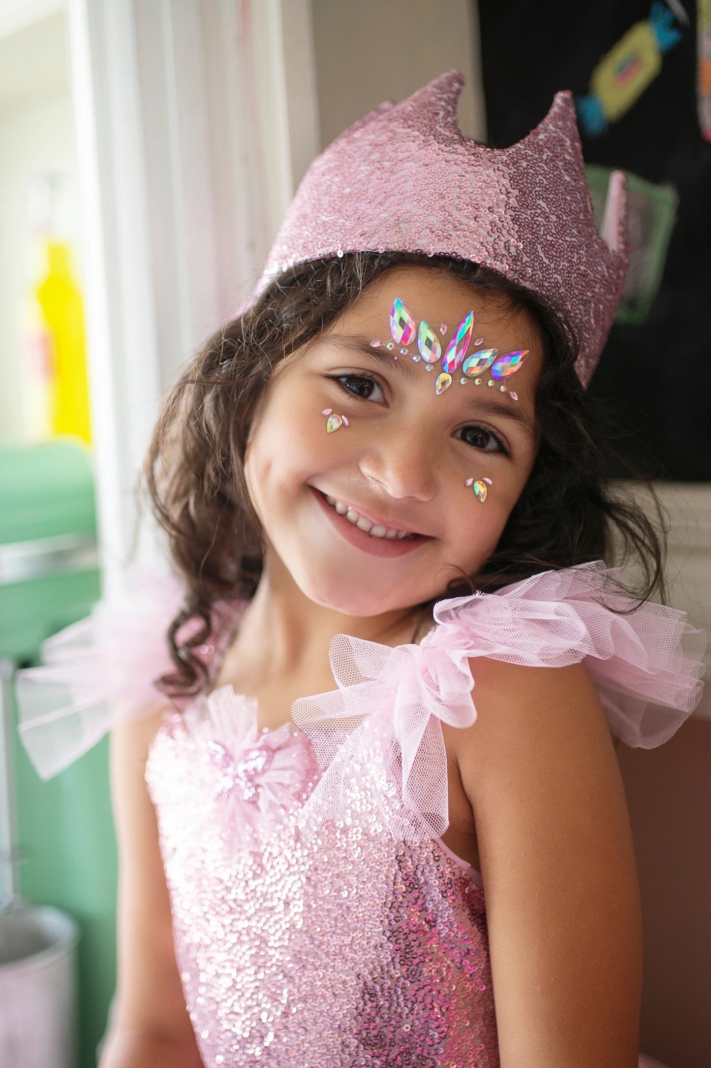 Dress Up - Face Crystals Pink Unicorn