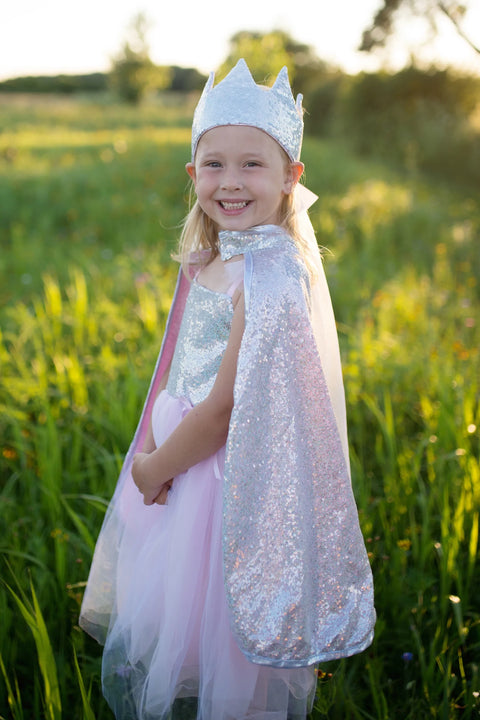 Dress Up - Silver Sequins Reversible Cape