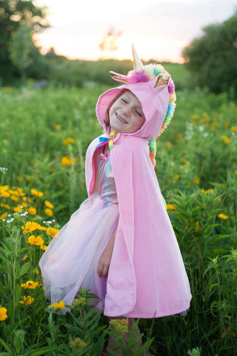 Dress Up - Unicorn Cape With Hood (Pink)