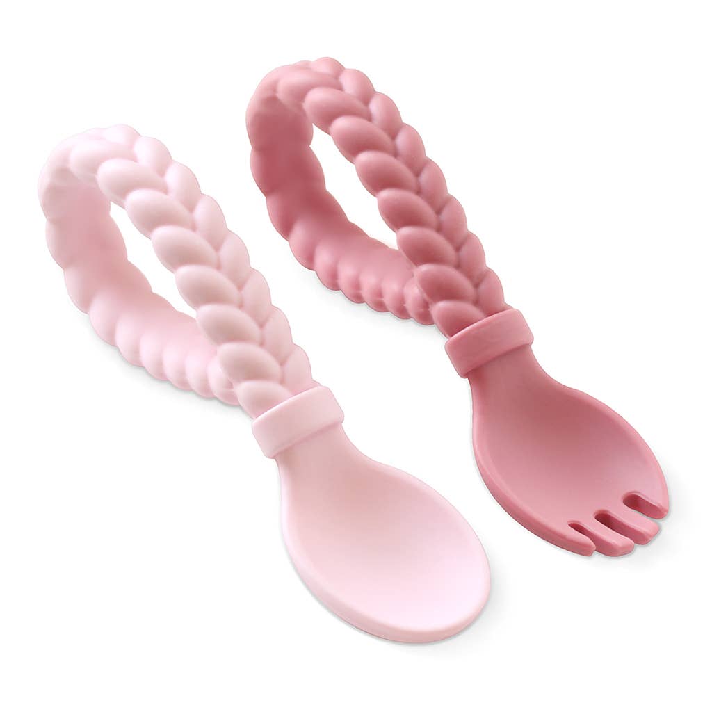 Spoon + Fork Set - Pink