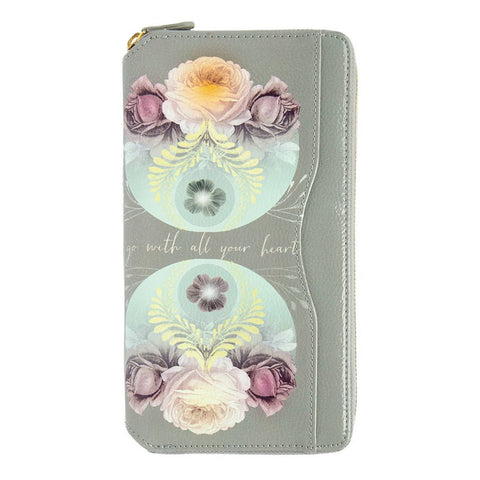 Travel Clutch Wallet - Heart Mirror