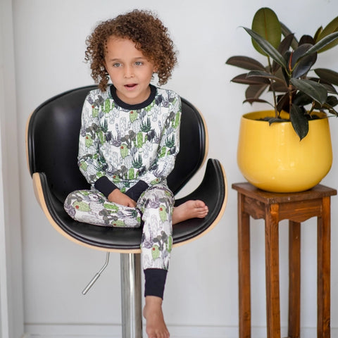2 Piece Pajama (Long Sleeve) - Cactus