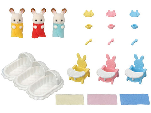 Calico Critters - Triplets Care Set Rabbits