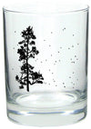 Highball Glass- Pine Tree Flock