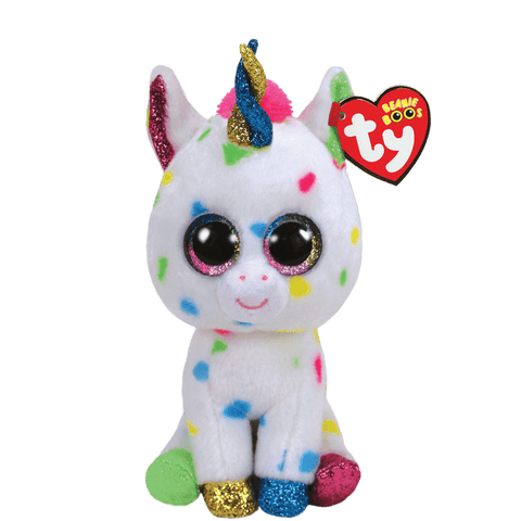 Stuffed Animal - Beanie Boo Harmonie Speckled Unicorn 6"