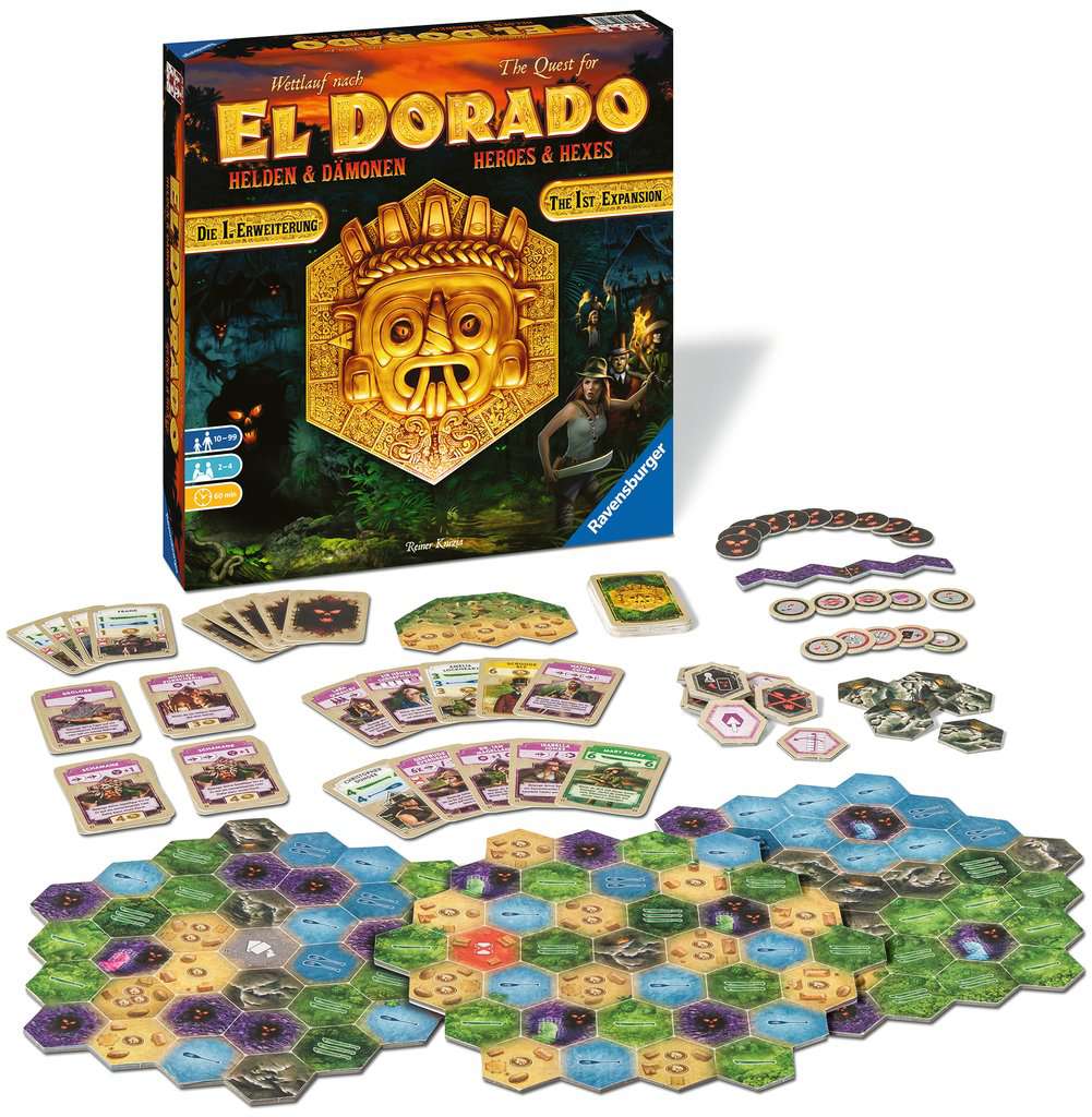 Game - The Quest for El Dorado: Heroes and Hexes (Expansion #1)