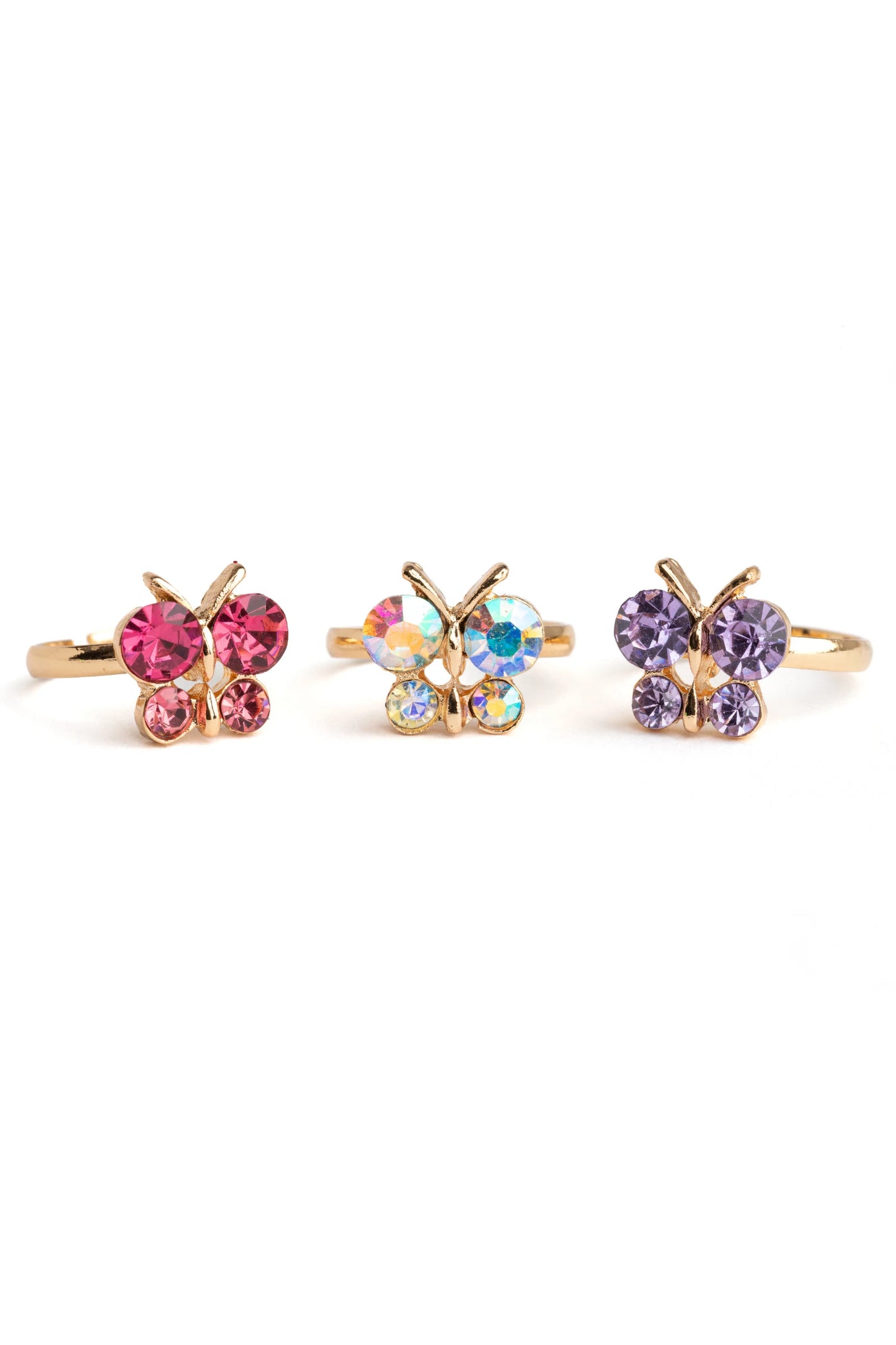 Jewelry (Kids) - Boutique Butterfly Gem Rings (3pc)