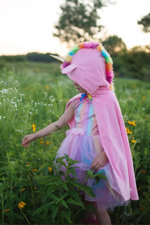 Dress Up - Unicorn Cape With Hood (Pink)
