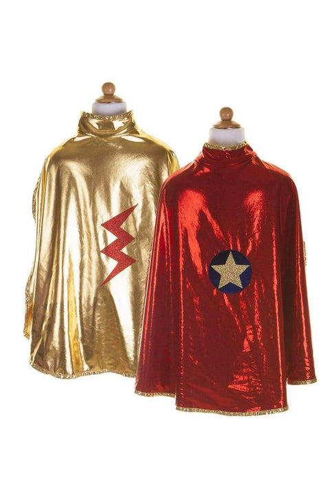 Dress Up - Wonder Cape Reversible Red/Gold