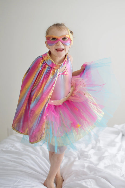 Dress Up - Super-Duper Cape, Tutu & Mask (Rainbow)