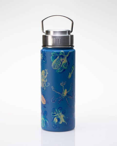 Botella de agua (acero inoxidable) - Pulpo y calamar 18 oz