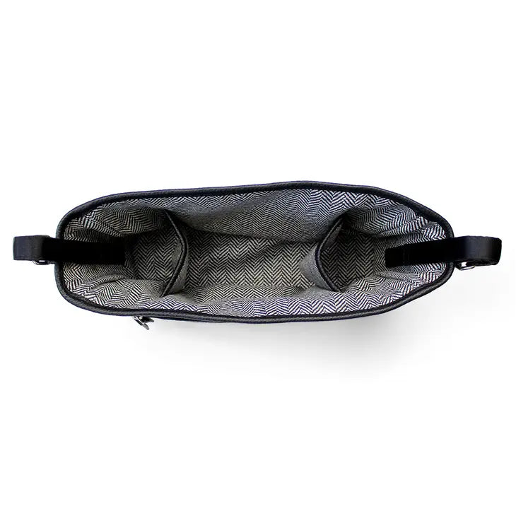 Stroller Caddy Bag - Black with Silver Hardware