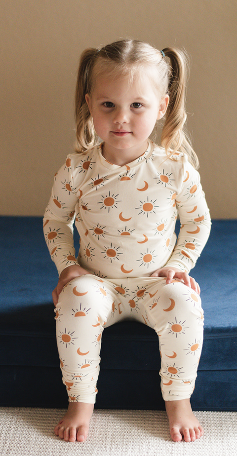 Kids Pajama Set - Boho Sun and Moon