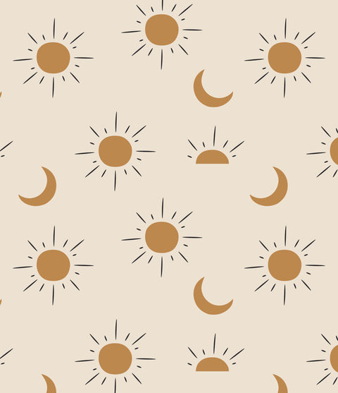 Footie (Zipper) - Boho Sun and Moon Rise