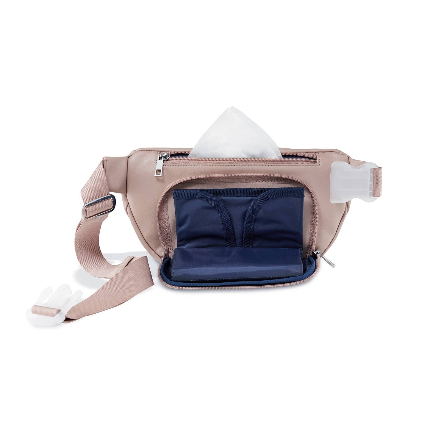 Kibou Diaper Belt Bag - Blush Vegan Leather