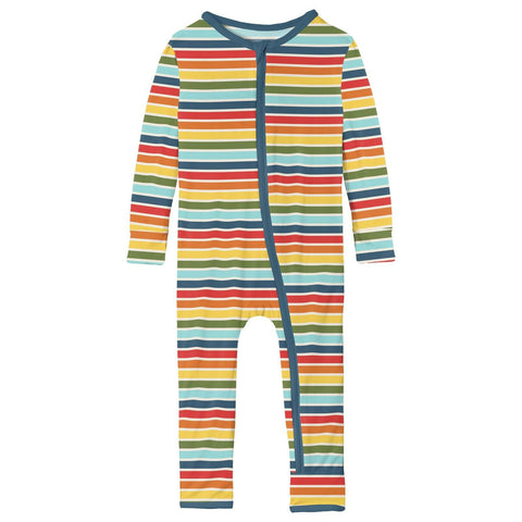 Coverall (Snaps/Zipper) - Groovy Stripe