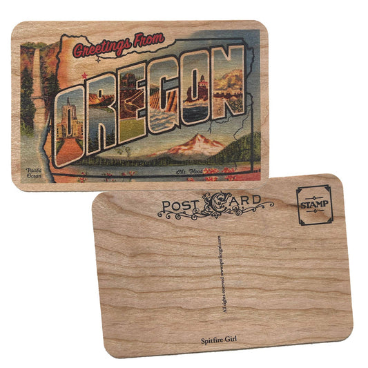 Wood Postcard - Oregon