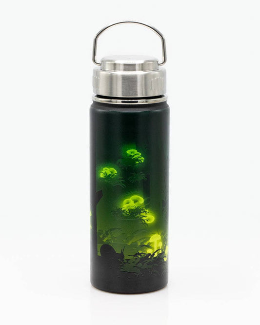 Water Bottle (Stainless Steel) - Bioluminescent Mushrooms 18 oz