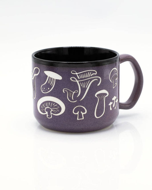 Mug - Fabulous Fungi Hand Carved Ceramic (15oz)