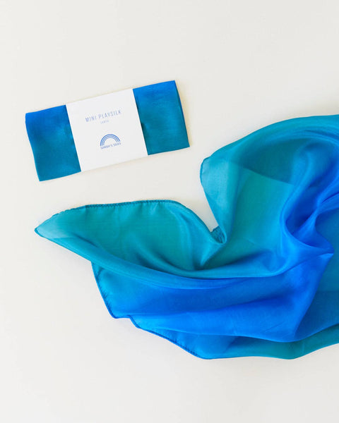 Mini Earth Playsilks - Ocean (100% Natural Silk)