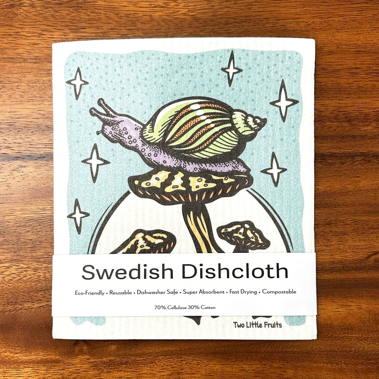 Dishcloth - Snail and Mushroom