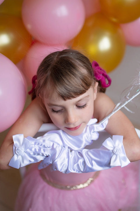 Dress Up - Storybook Princess Gloves (White)